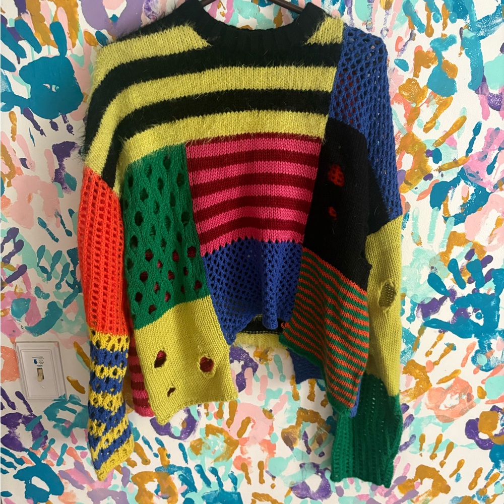 The Ragged Priest Multicolor Striped Sweater